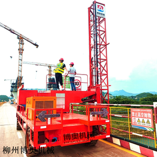 13米定制型吊篮桥梁检测移动车平台